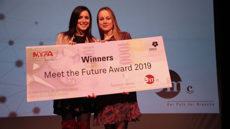 USI Master in International Tourism students fill the podium at the Meet the Future Awards